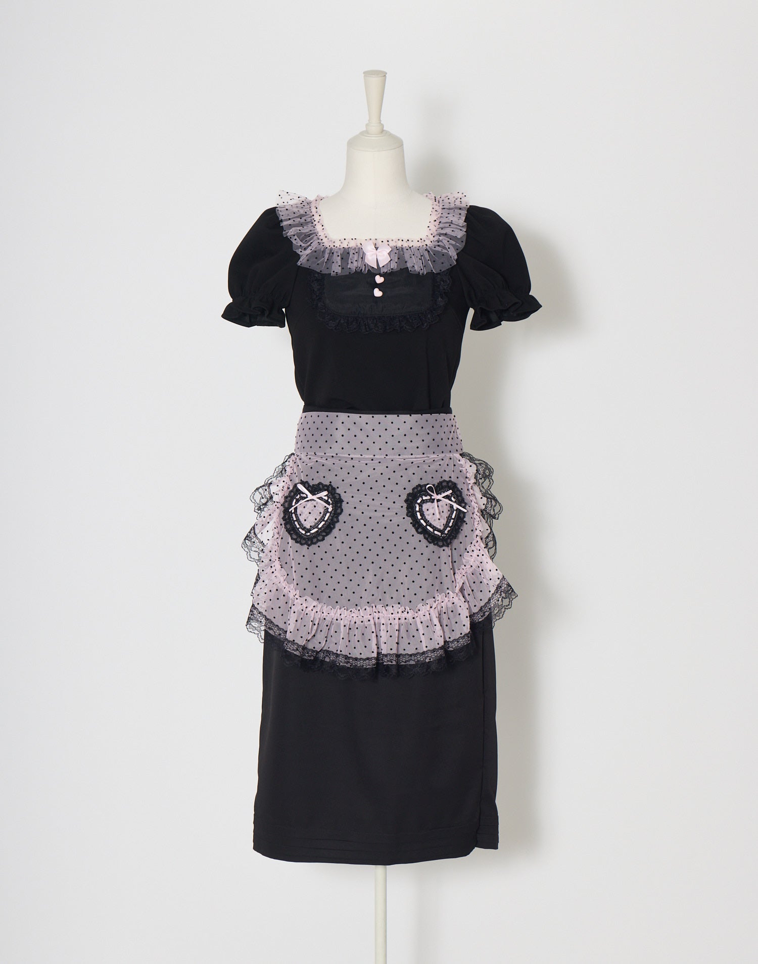 Tulle frill heart button puff tops – AVENCHUMU （アバンチュウム）