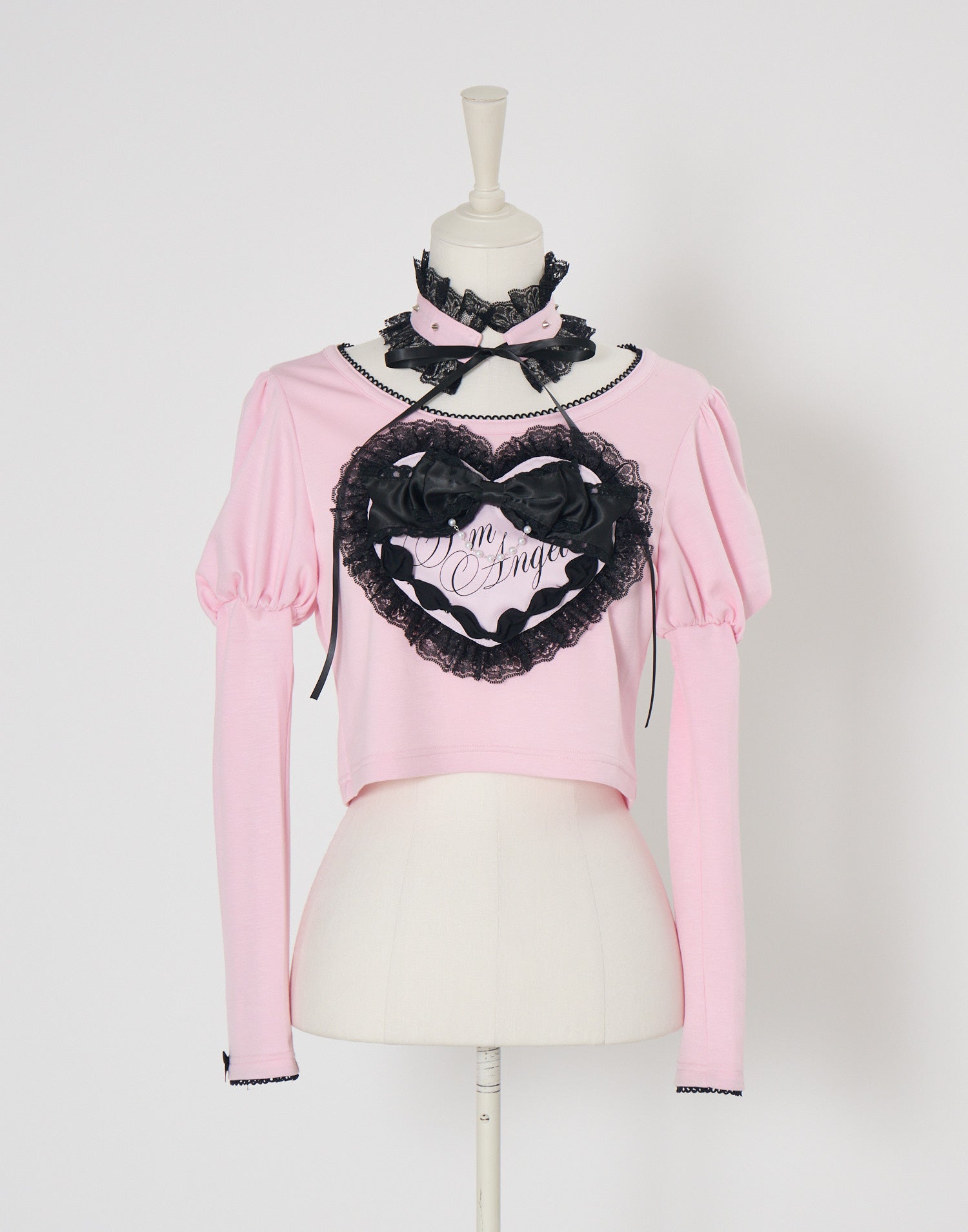 トップス heve heart neck peplum BL heve heart neck peplum BL