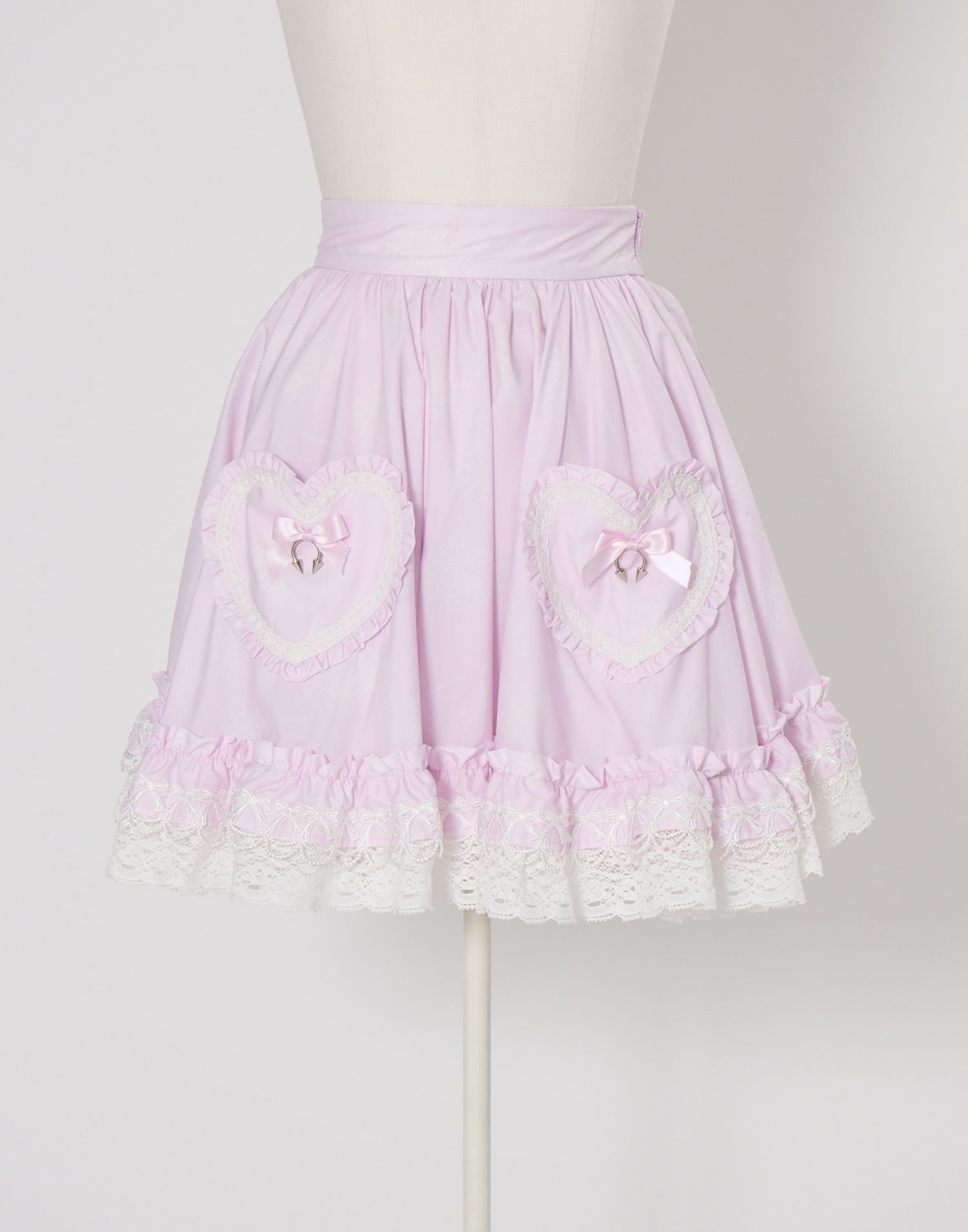 Skull illustration print heart skirt – AVENCHUMU