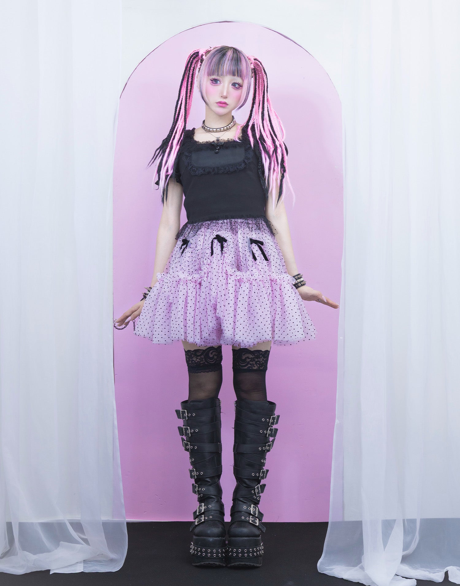 Tulle frill heart button puff tops – AVENCHUMU （アバンチュウム）
