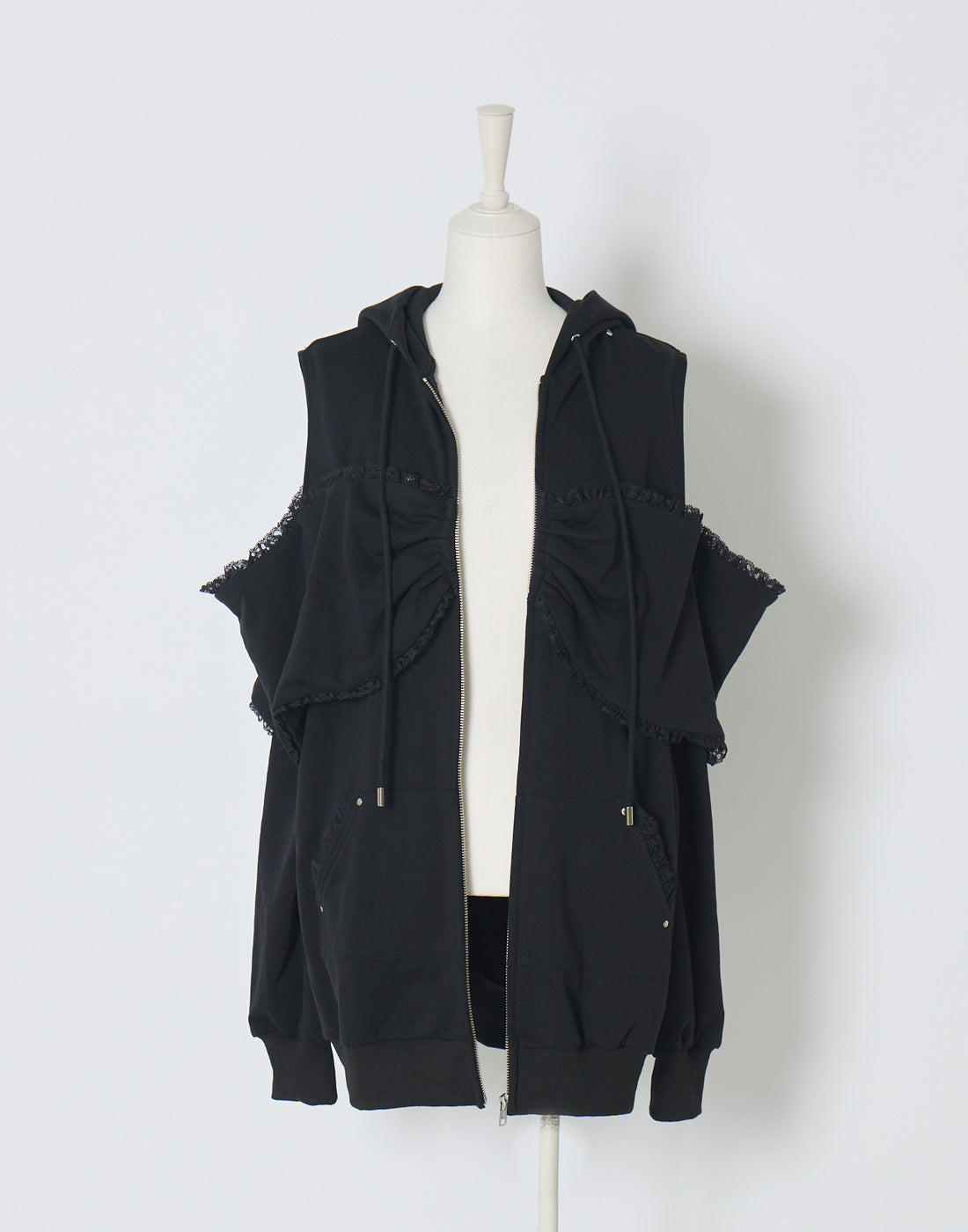 トップス avenchumu Ribbon shoulder zip hoodie Ribbon shoulder zip hoodie – AVENCHUMU （アバンチュウム）