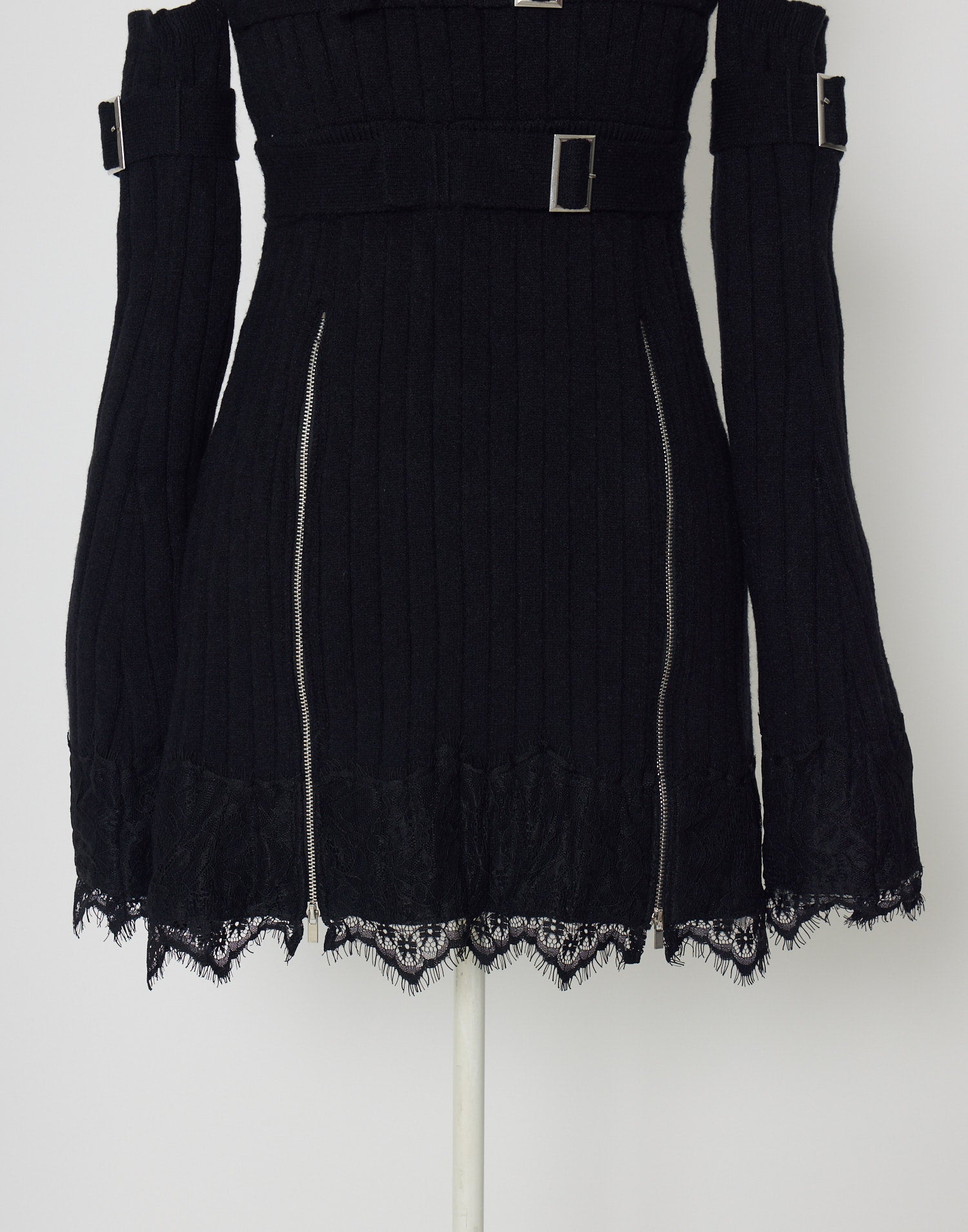 Belt & zip arm warmers knit one-piece – AVENCHUMU （アバンチュウム）