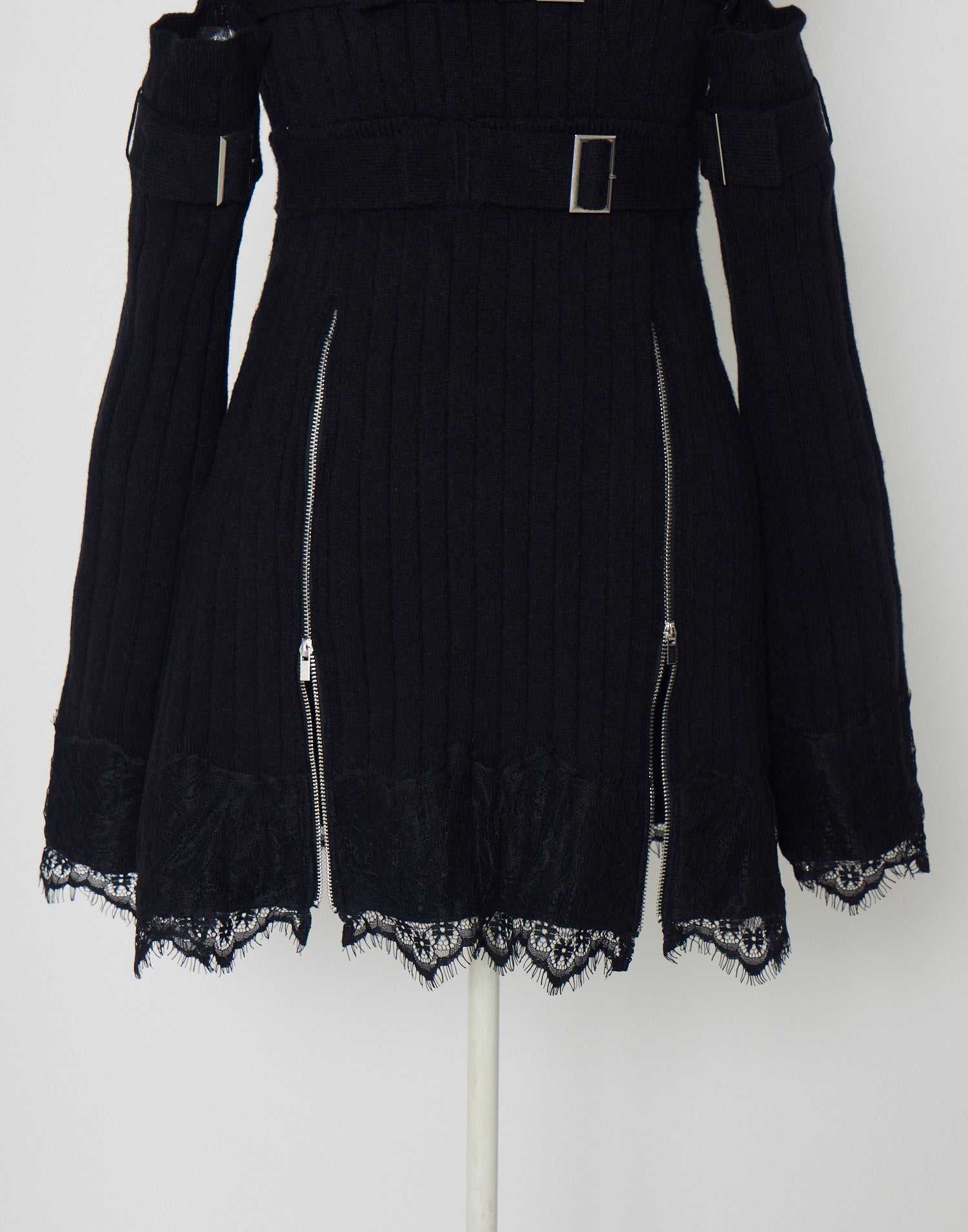 Belt & zip arm warmers knit one-piece – AVENCHUMU （アバンチュウム）