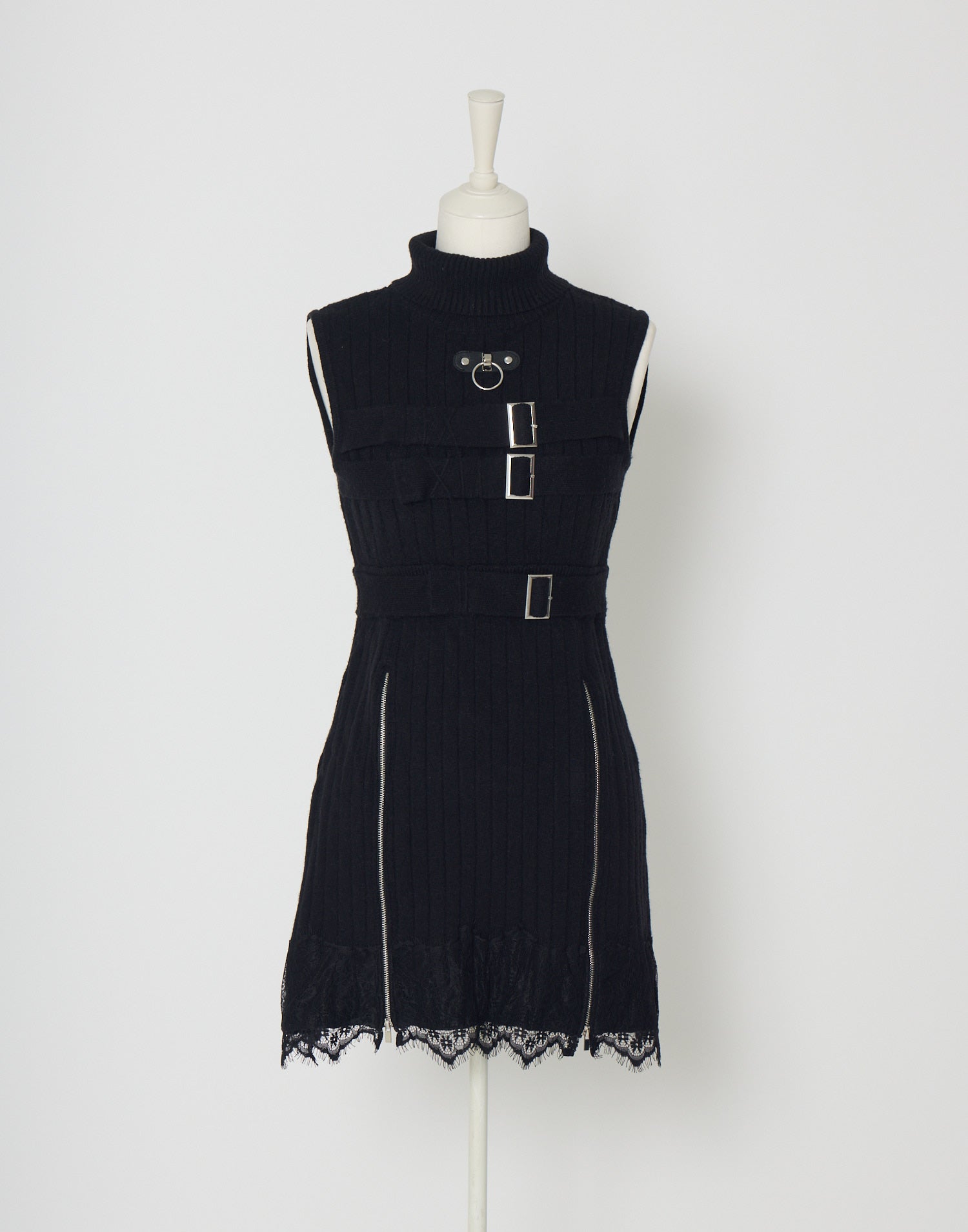 Belt & zip arm warmers knit one-piece – AVENCHUMU （アバンチュウム）