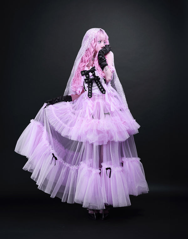 Bad princess tulle long skirt