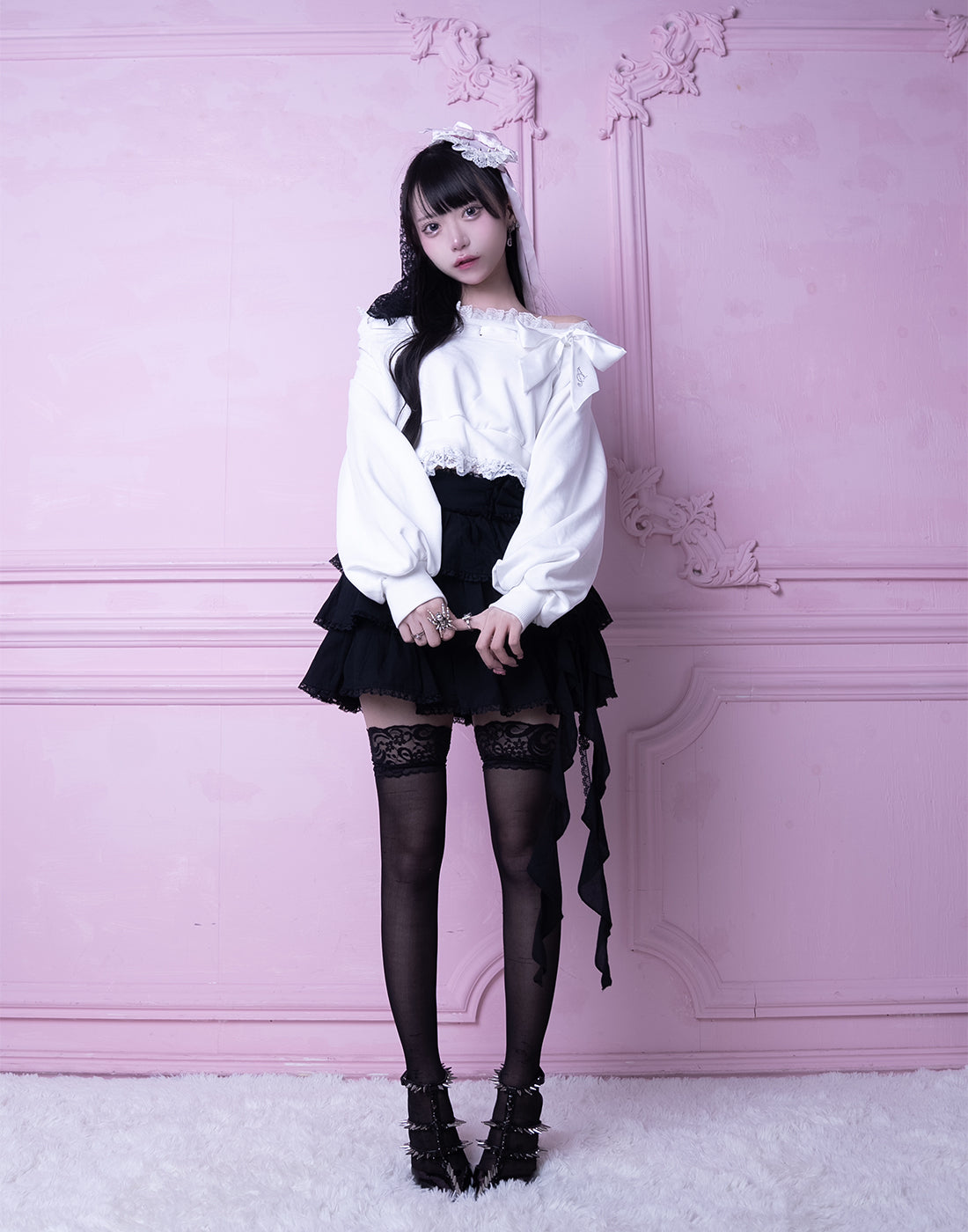 Ruffle frill ribbon tiered skirt – AVENCHUMU （アバンチュウム）