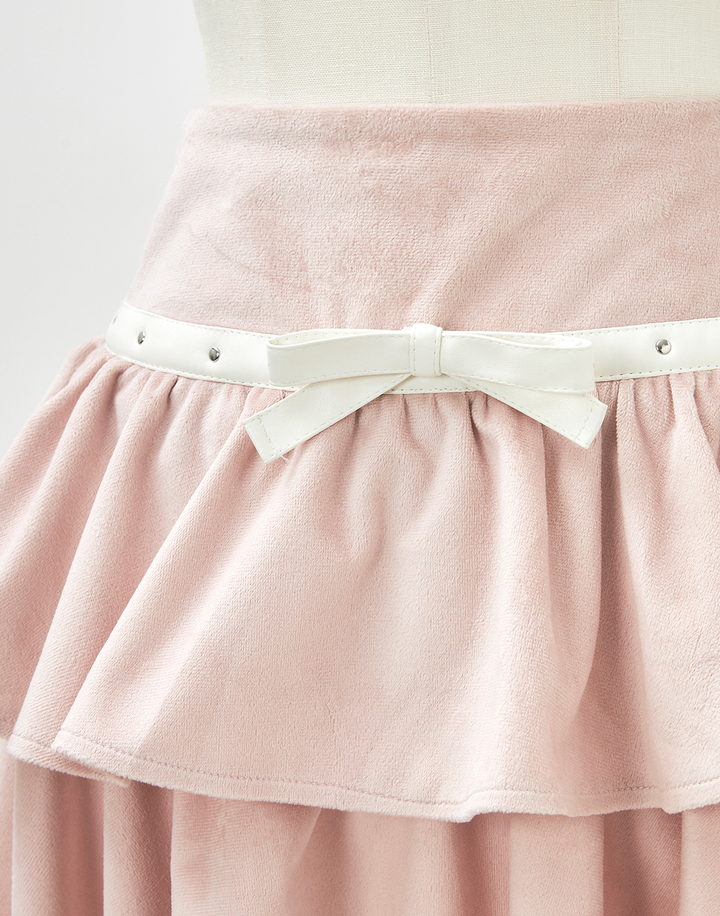 AVENCHUMU アバンチュウム スカート Leather line tiered skirt – AVENCHUMU (アバンチュウム)