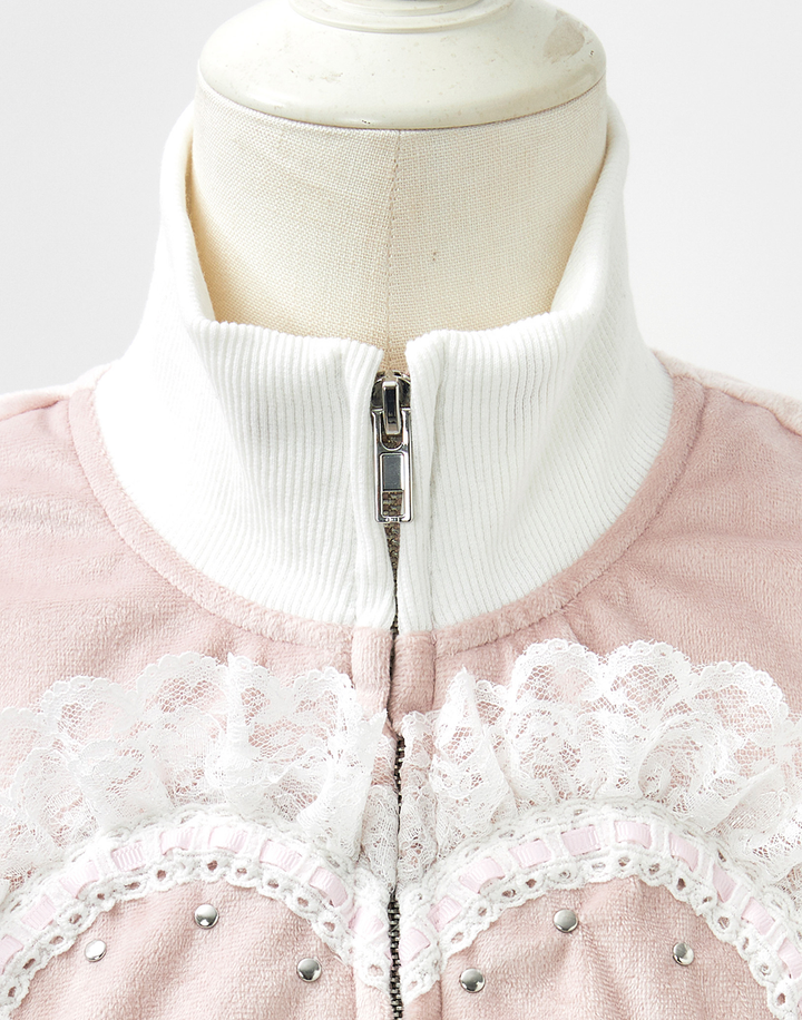Love heart's cake zip outer – AVENCHUMU (アバンチュウム) Love heart's cake zip outer – AVENCHUMU (アバンチュウム)