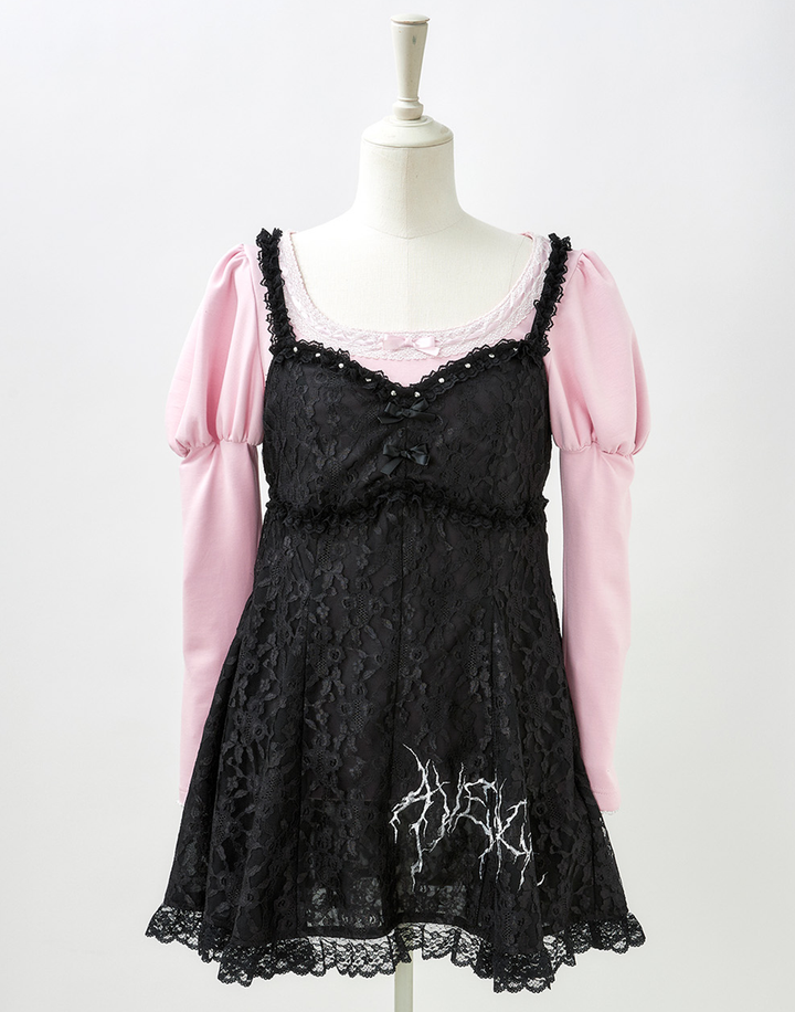 ワンピース AVENCHUMU Punkish Bad Girl Lace onepiece avenchumu Punkish Bad Girl Laceワンピース