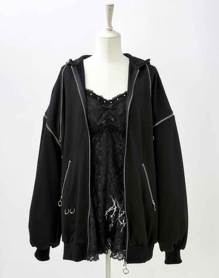 Punkish Bad Girl Lace onepiece – AVENCHUMU (アバンチュウム) Punkish Bad Girl Lace onepiece – AVENCHUMU (アバンチュウム)