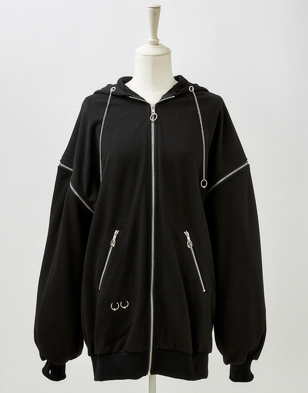 Punkish bad bunny zip outer