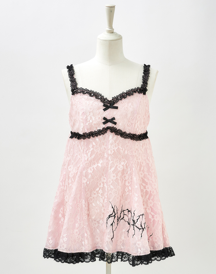 Punkish Bad Girl Lace onepiece – AVENCHUMU (アバンチュウム) Punkish Bad Girl Lace onepiece – AVENCHUMU (アバンチュウム)