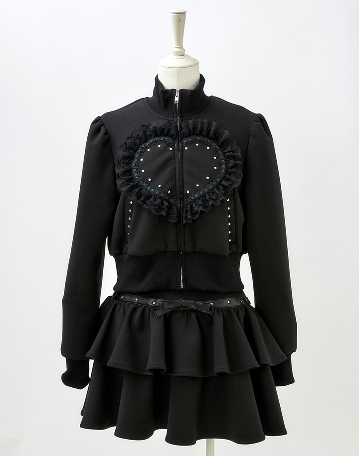 Leather line tiered skirt – AVENCHUMU (アバンチュウム) Leather line tiered skirt – AVENCHUMU (アバンチュウム)