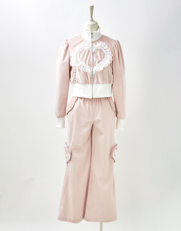 Love heart's cake zip outer – AVENCHUMU (アバンチュウム) Love heart's cake zip outer – AVENCHUMU (アバンチュウム)
