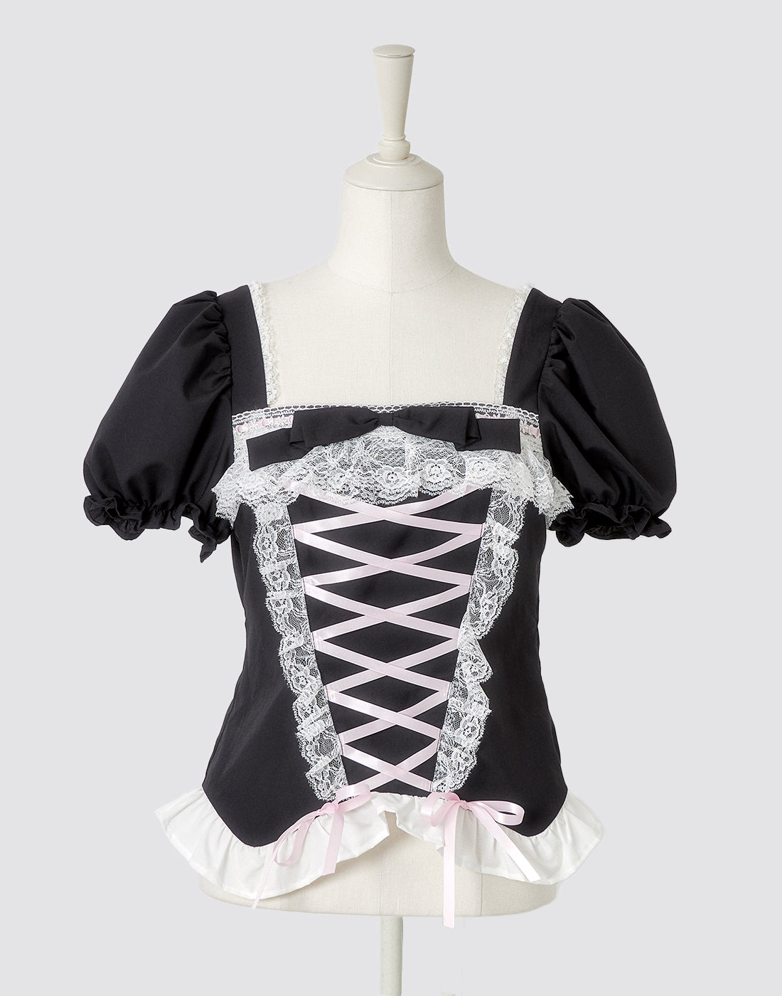 Ribbon chain lace up corset tops – AVENCHUMU （アバンチュウム）