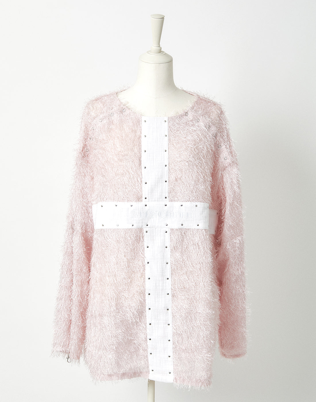 ジャケット・アウター Studs cross shaggy tops 9e7f1068b49bae6a04fc0496d72a84
