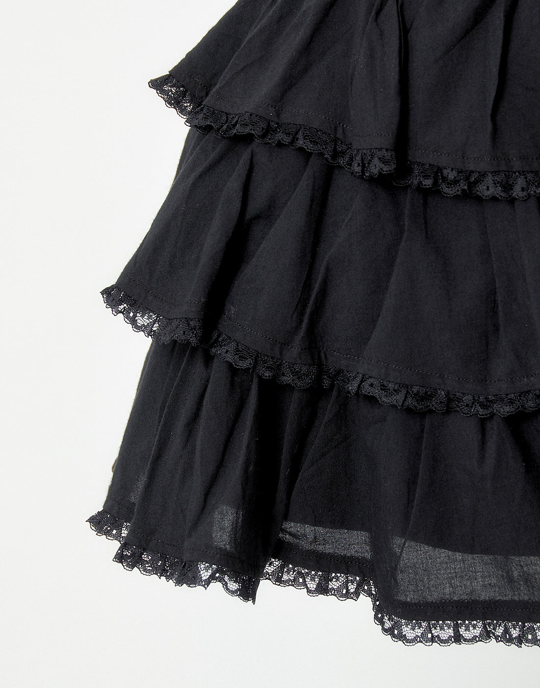 lace slit ruffle frill tiered skirt（スカート）｜WILLFULLY