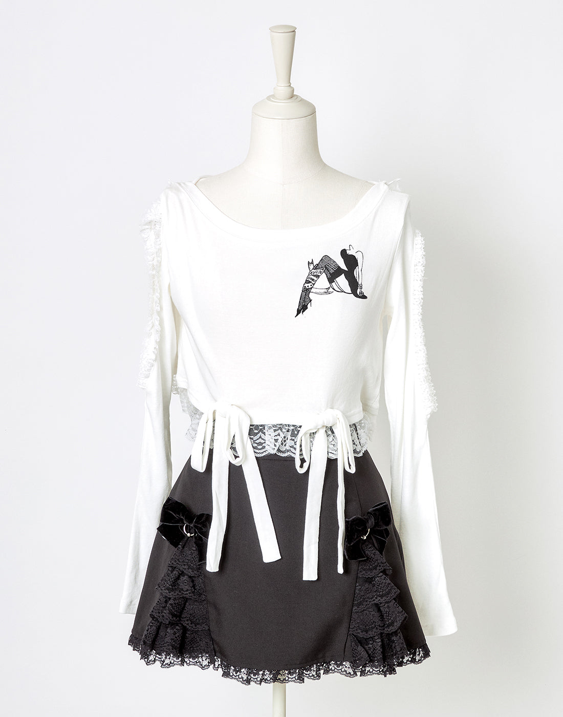 Body piercing ribbon lace tiered skirt – AVENCHUMU