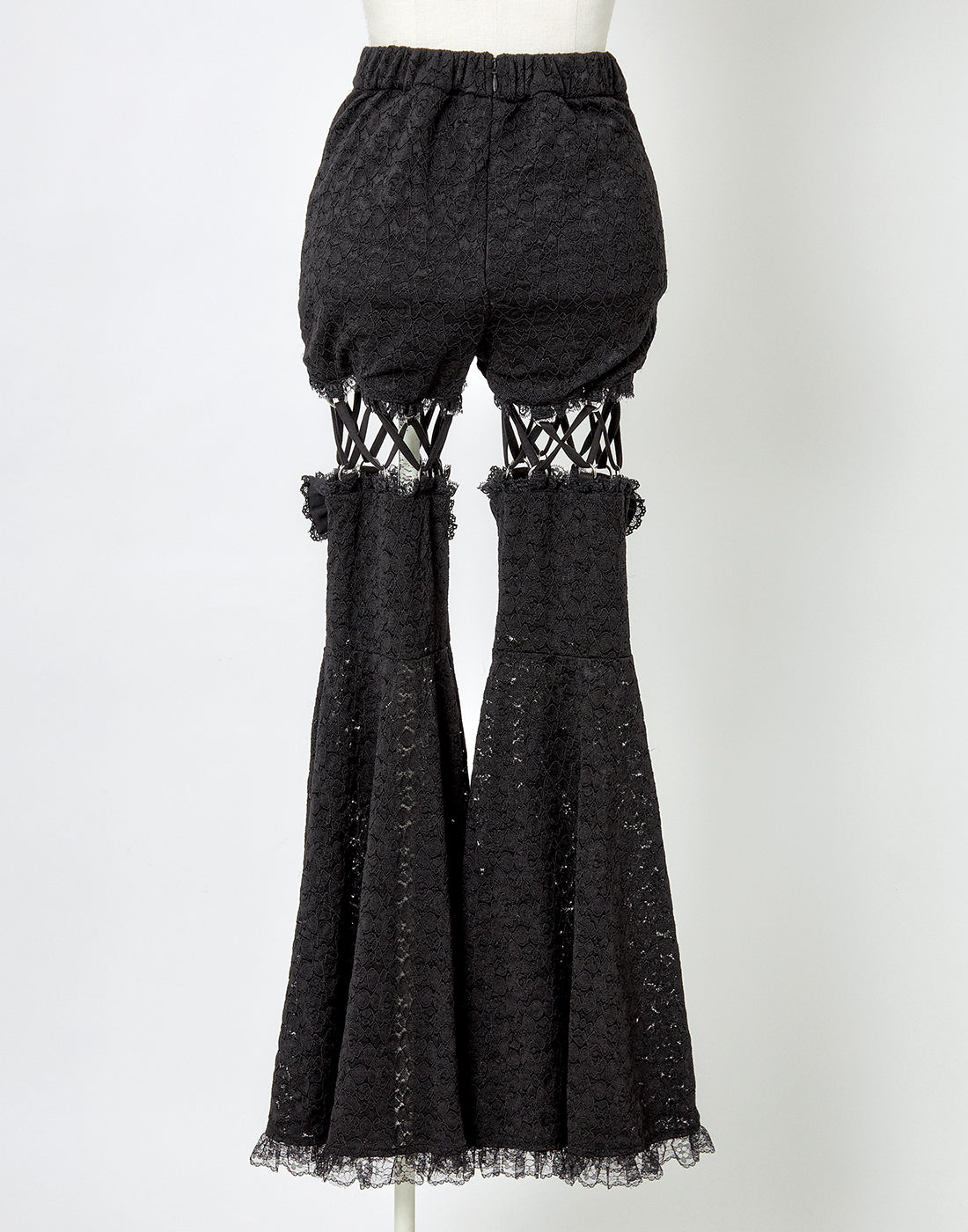 Open lace up lace flare pants – AVENCHUMU （アバンチュウム）