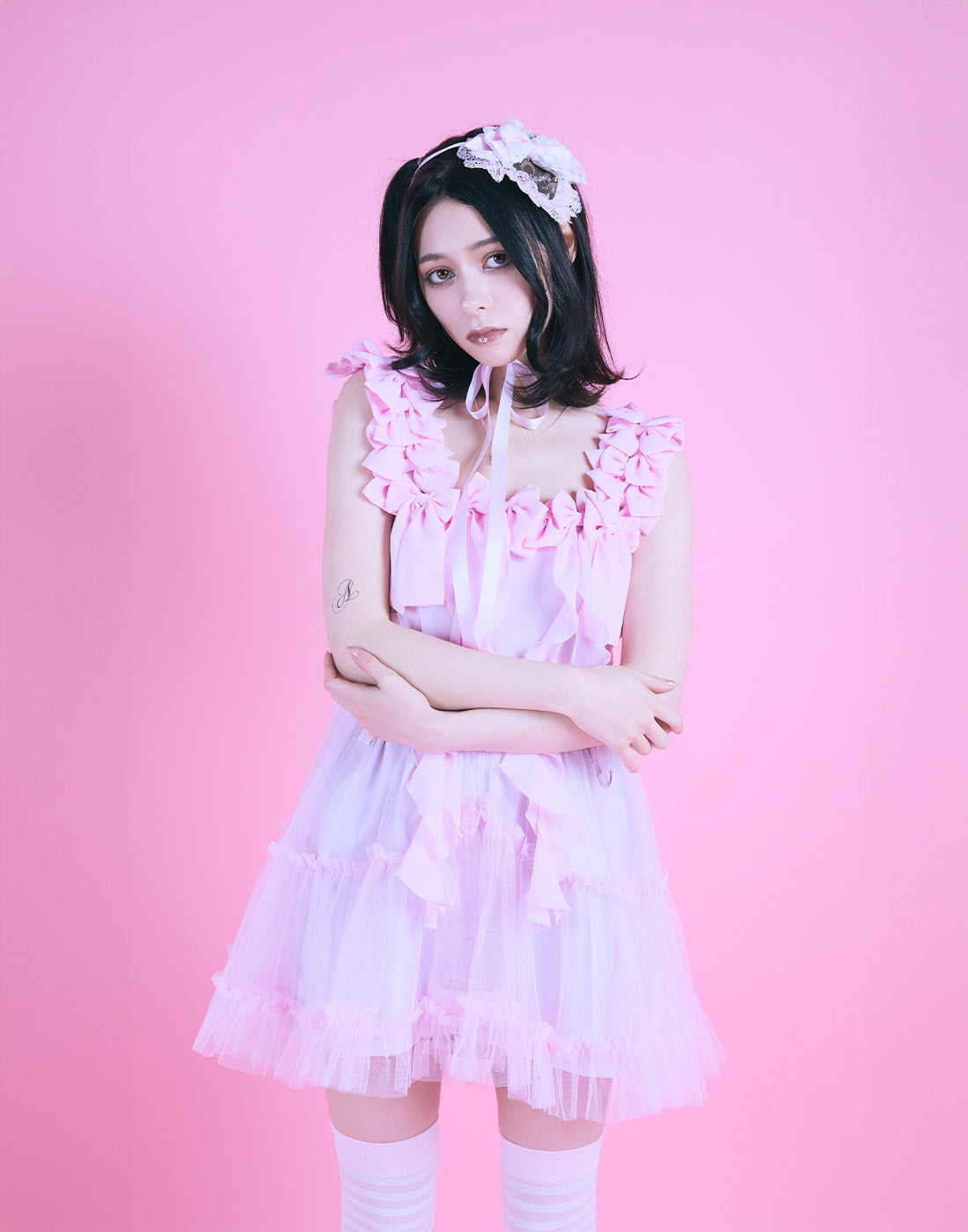 ワンピース Lethal ribbon sleeveless one piece Lethal ribbon sleeveless one piece – AVENCHUMU