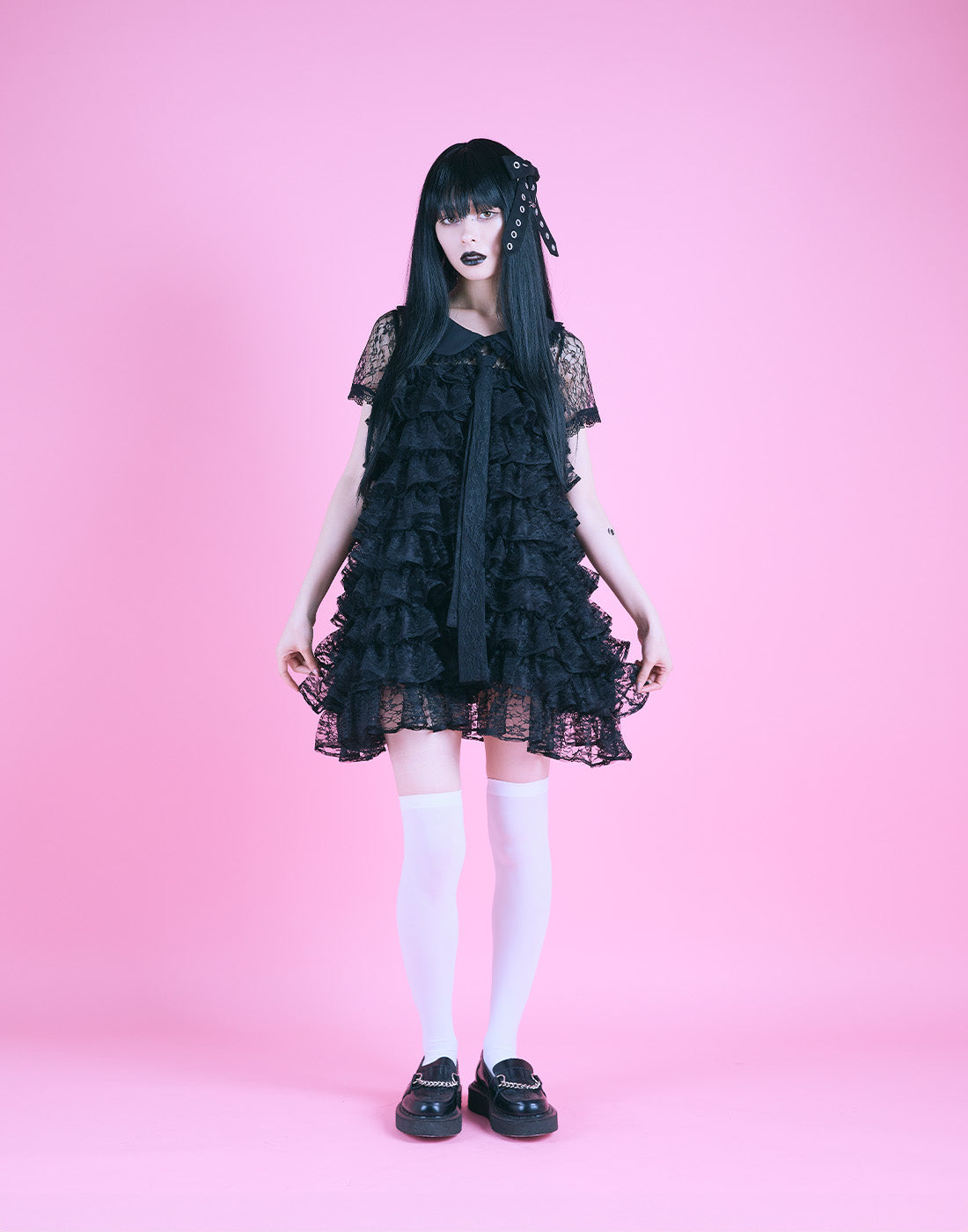 Full of frills lace tiered one piece – AVENCHUMU （アバンチュウム）