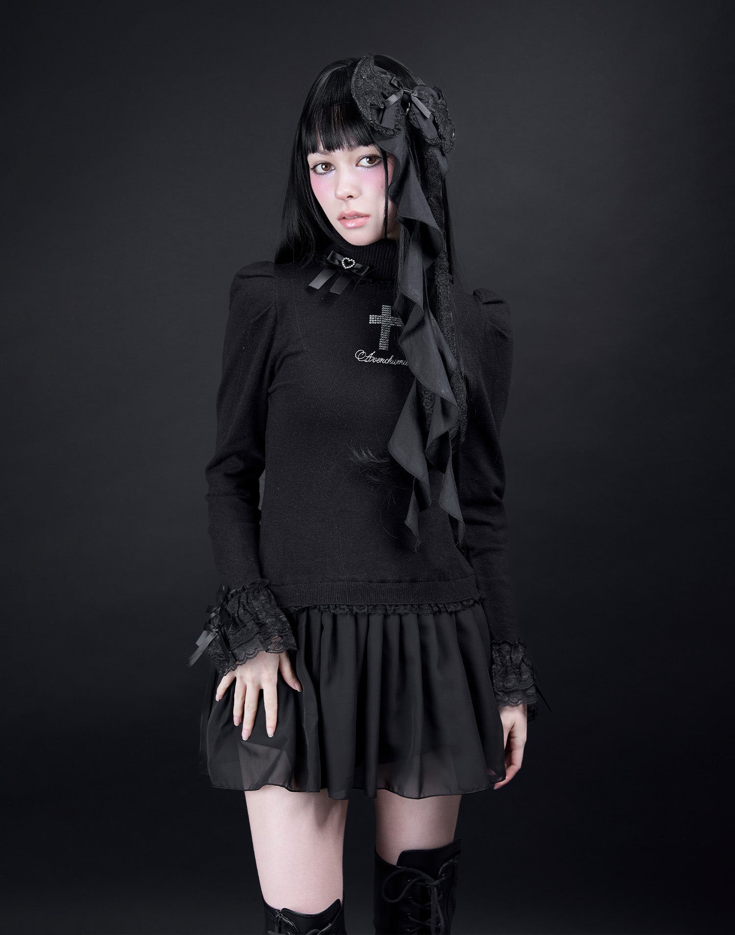 【AVENCHUMU】Angel feather knit one-piece Angel feather knit one-piece – AVENCHUMU （アバンチュウム）