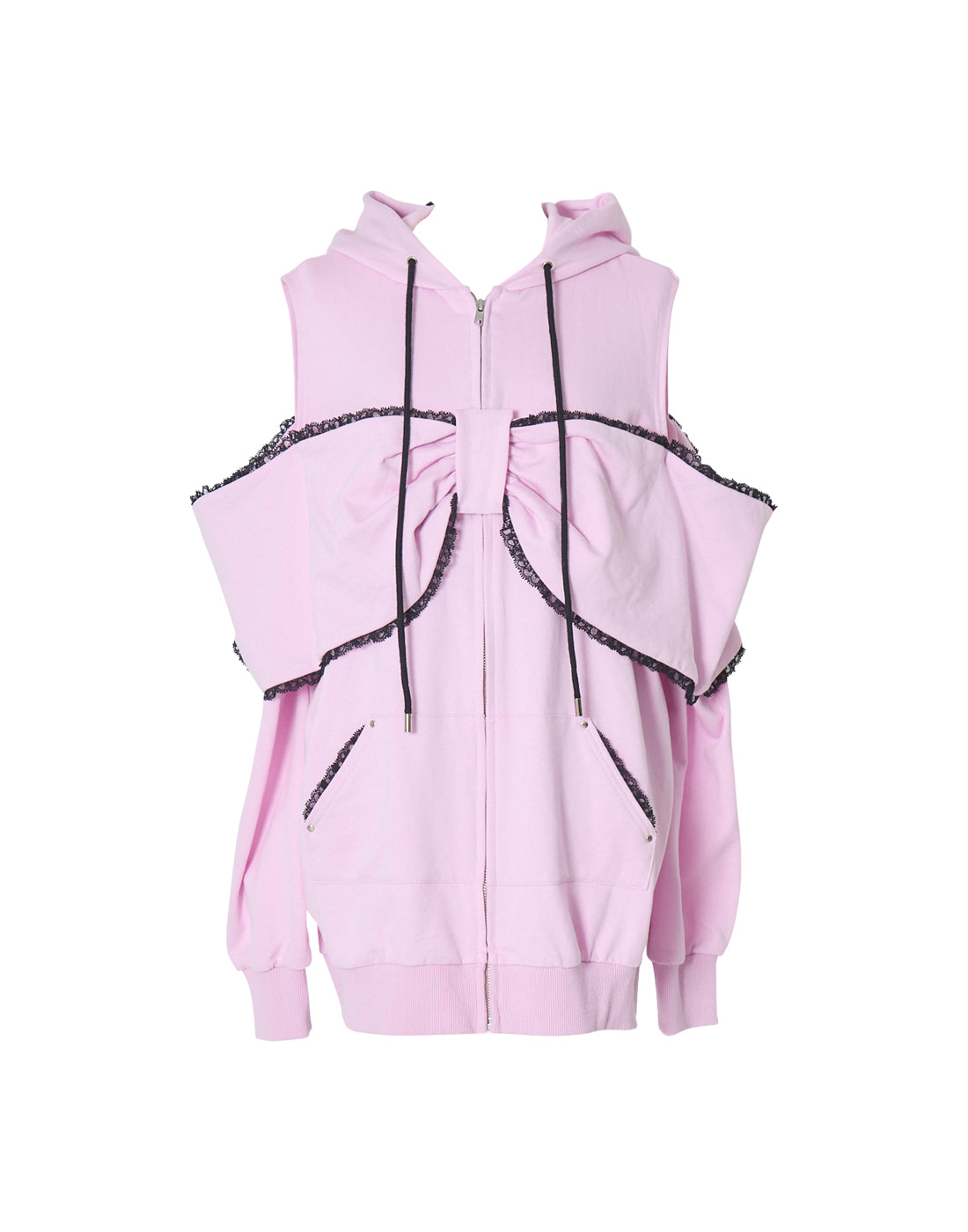 Ribbon shoulder zip hoodie oversize – AVENCHUMU