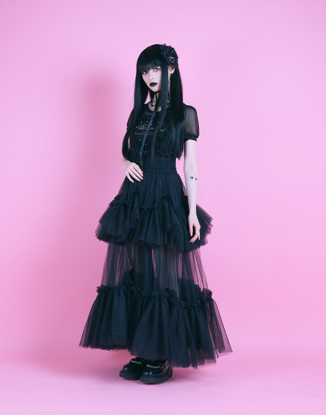 スカート AVENCHUMU Bad princess tulle long skirt Bad princess tulle long skirt – AVENCHUMU （アバンチュウム）