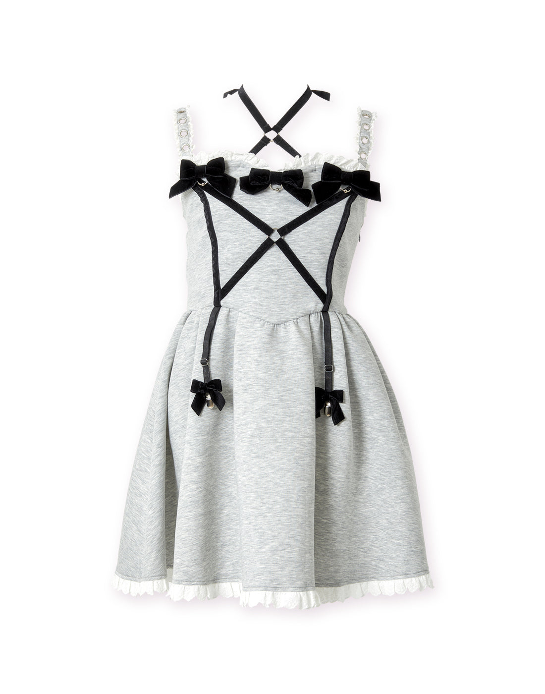 Back ruffle ribbon harness one piece – AVENCHUMU （アバンチュウム）