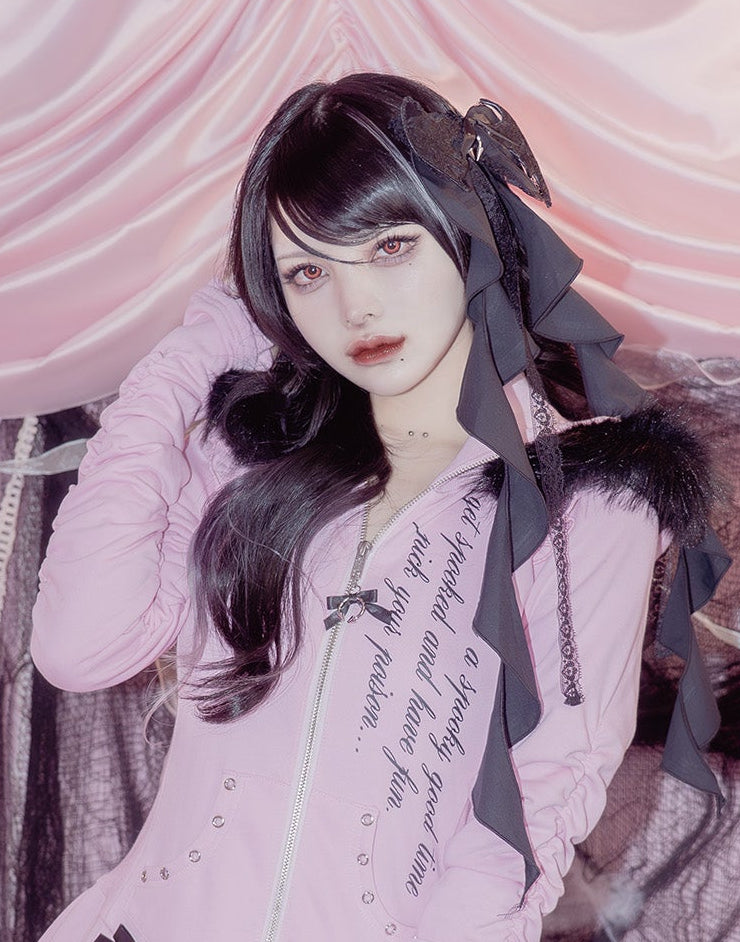 Devil ribbon lace headdress – AVENCHUMU （アバンチュウム）