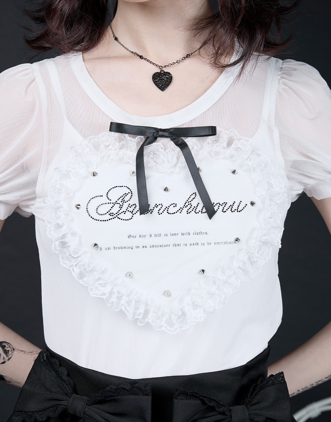 トップス avenchumu puff sheer t-shirt トップス avenchumu puff sheer t-shirt トップス avenchumu