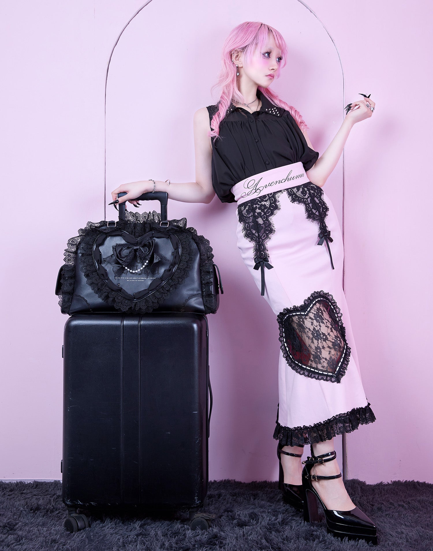 I'm angel chiffon shirt onepiece – AVENCHUMU （アバンチュウム）