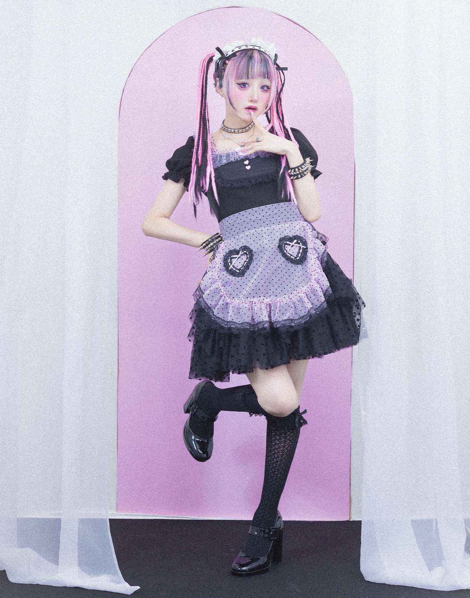 Tulle frill heart button puff tops – AVENCHUMU （アバンチュウム）