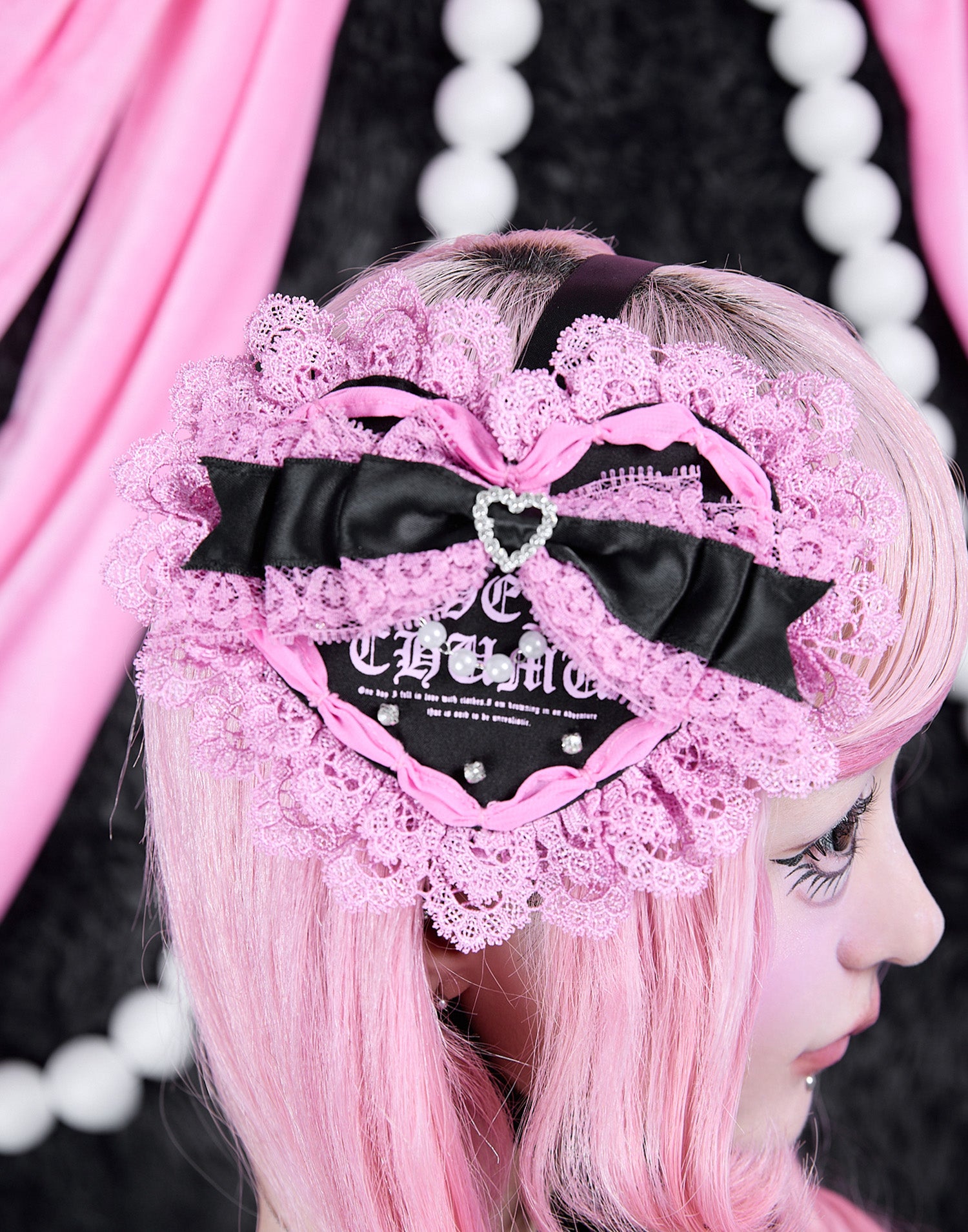 Rhinestone love heart's cake head dress – AVENCHUMU （アバンチュウム）