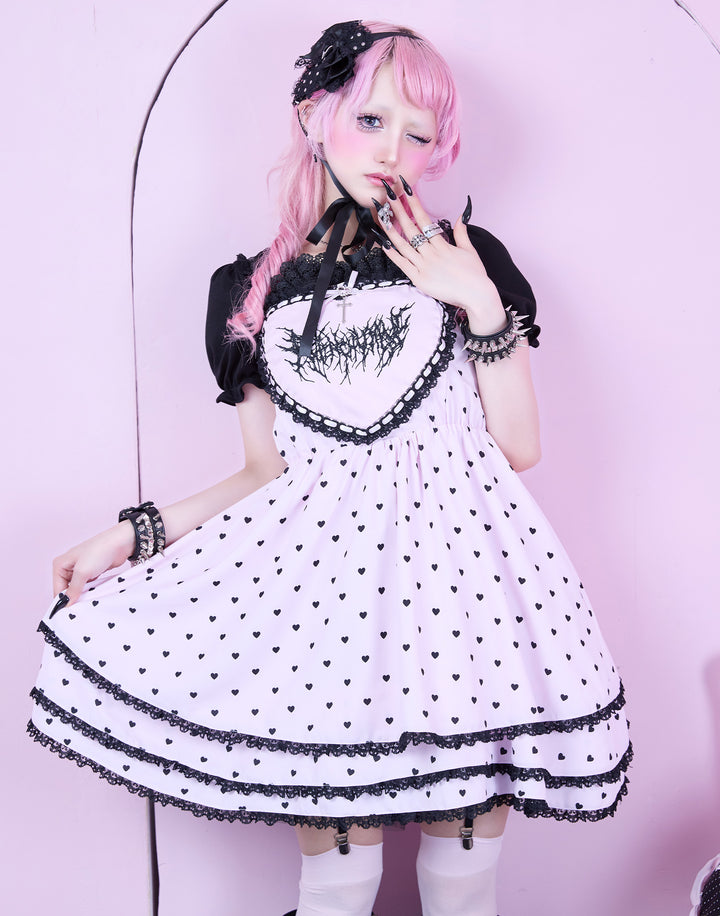 Heart tiered babydoll one piece – AVENCHUMU （アバンチュウム）