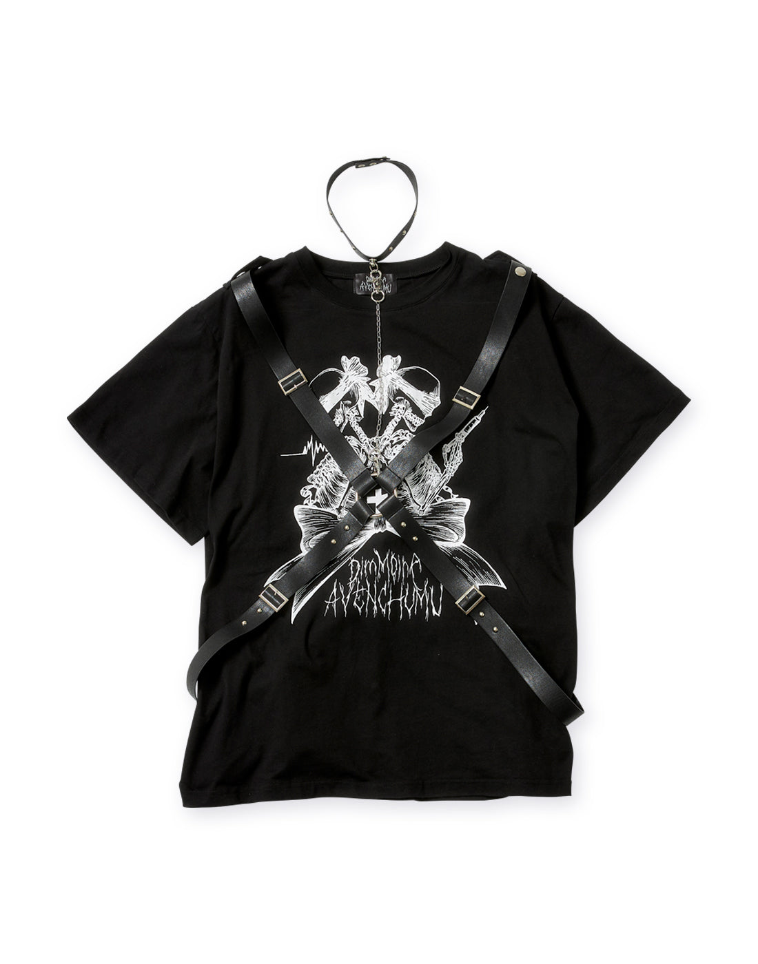 8月発送】twin skull print harness T-shirt – AVENCHUMU （アバンチュウム）