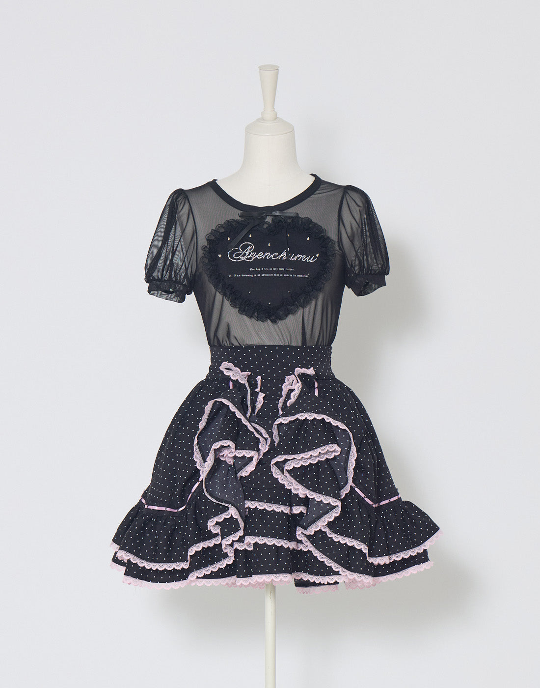アバンチュウム My only Doll fril skirt Front ribbon dolly skirt – AVENCHUMU （アバンチュウム）