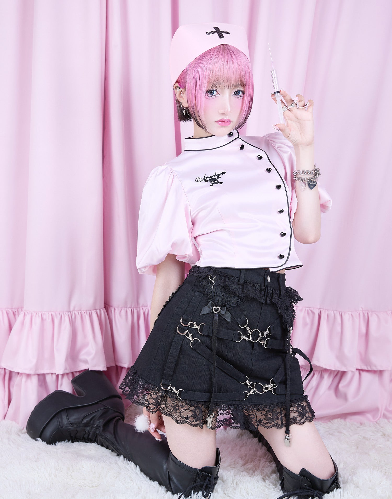 Garter & Harness lace mini skirt – AVENCHUMU （アバンチュウム）