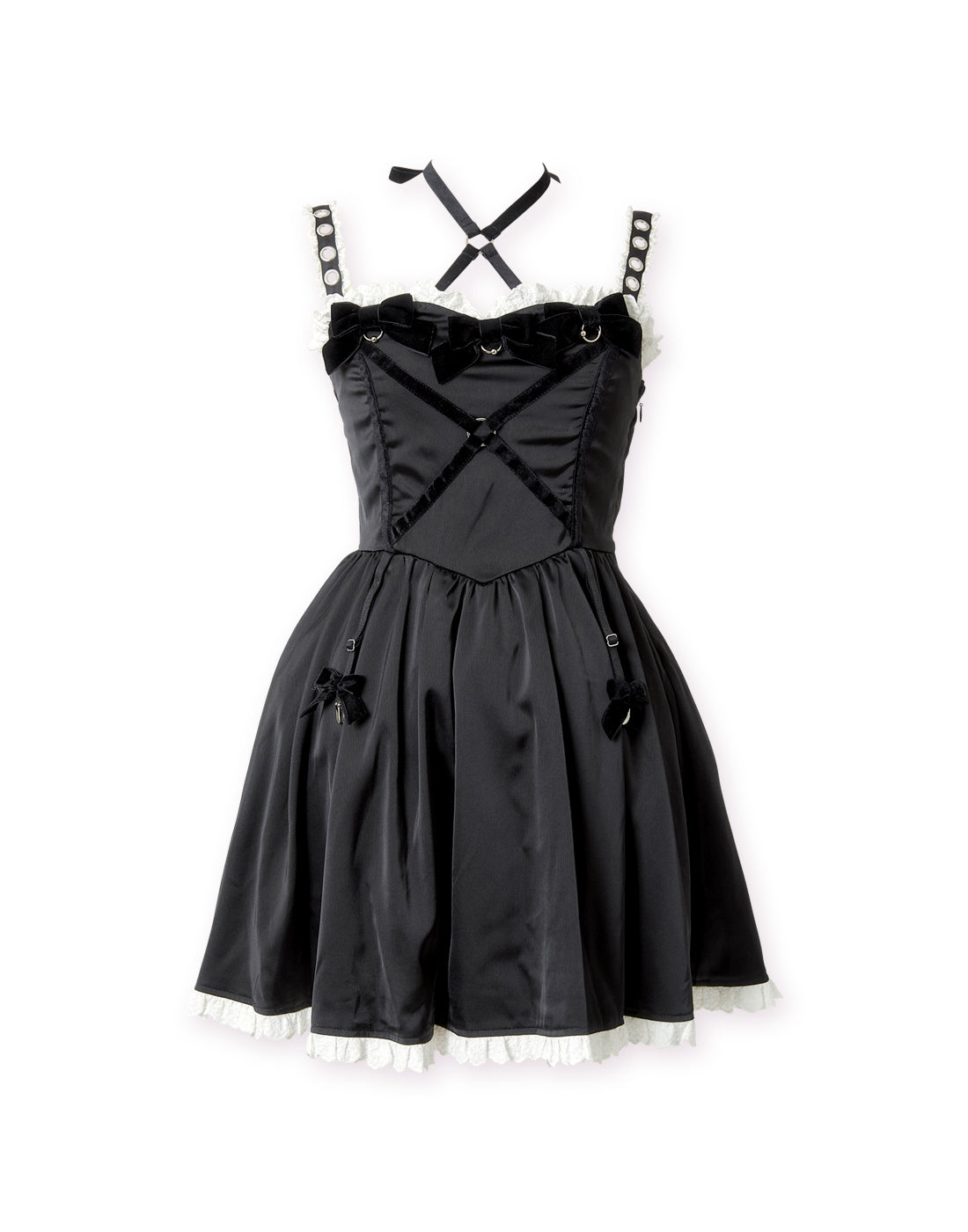 Back ruffle ribbon harness one piece – AVENCHUMU （アバンチュウム） 