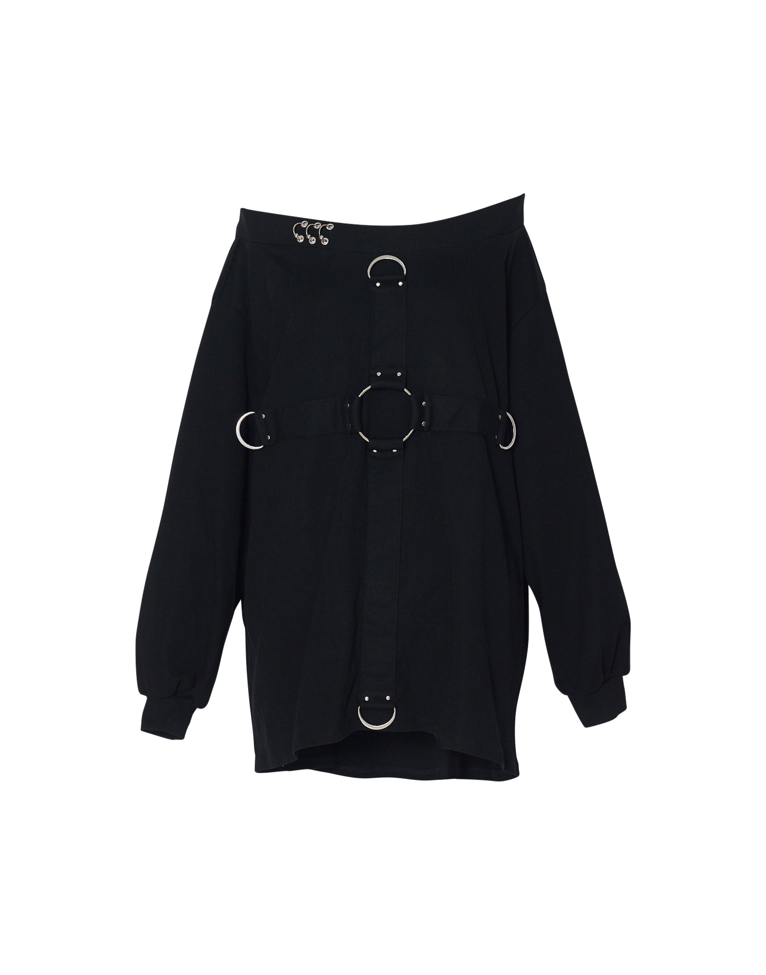 Front cross long sleeve T-shirt – AVENCHUMU （アバンチュウム）