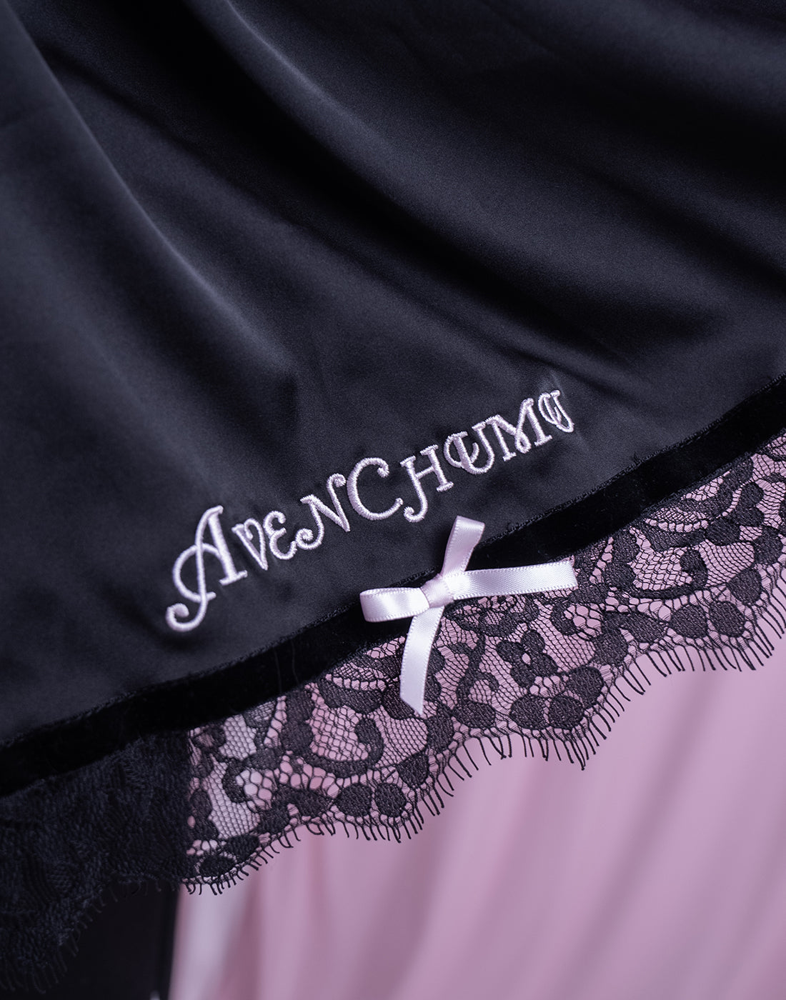 アバンチュウム Dot tulle & ribbon satinbabydoll Dot tulle & ribbon satin babydoll – AVENCHUMU （アバンチュウム）