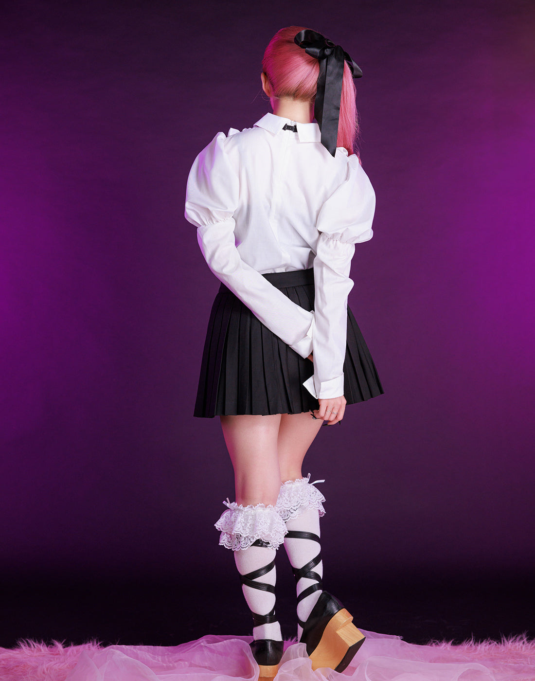 Girls pleated harness skirt – AVENCHUMU （アバンチュウム）