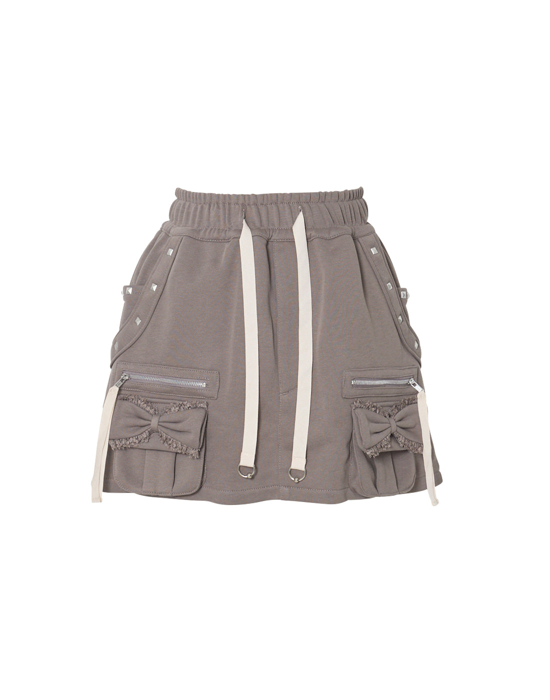 Ribbon pocket studded sweat skirt – AVENCHUMU （アバンチュウム）