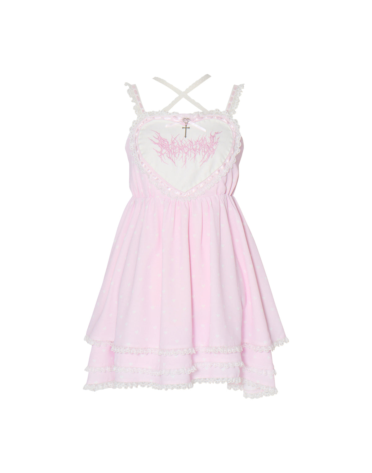 Heart tiered babydoll one piece – AVENCHUMU （アバンチュウム）