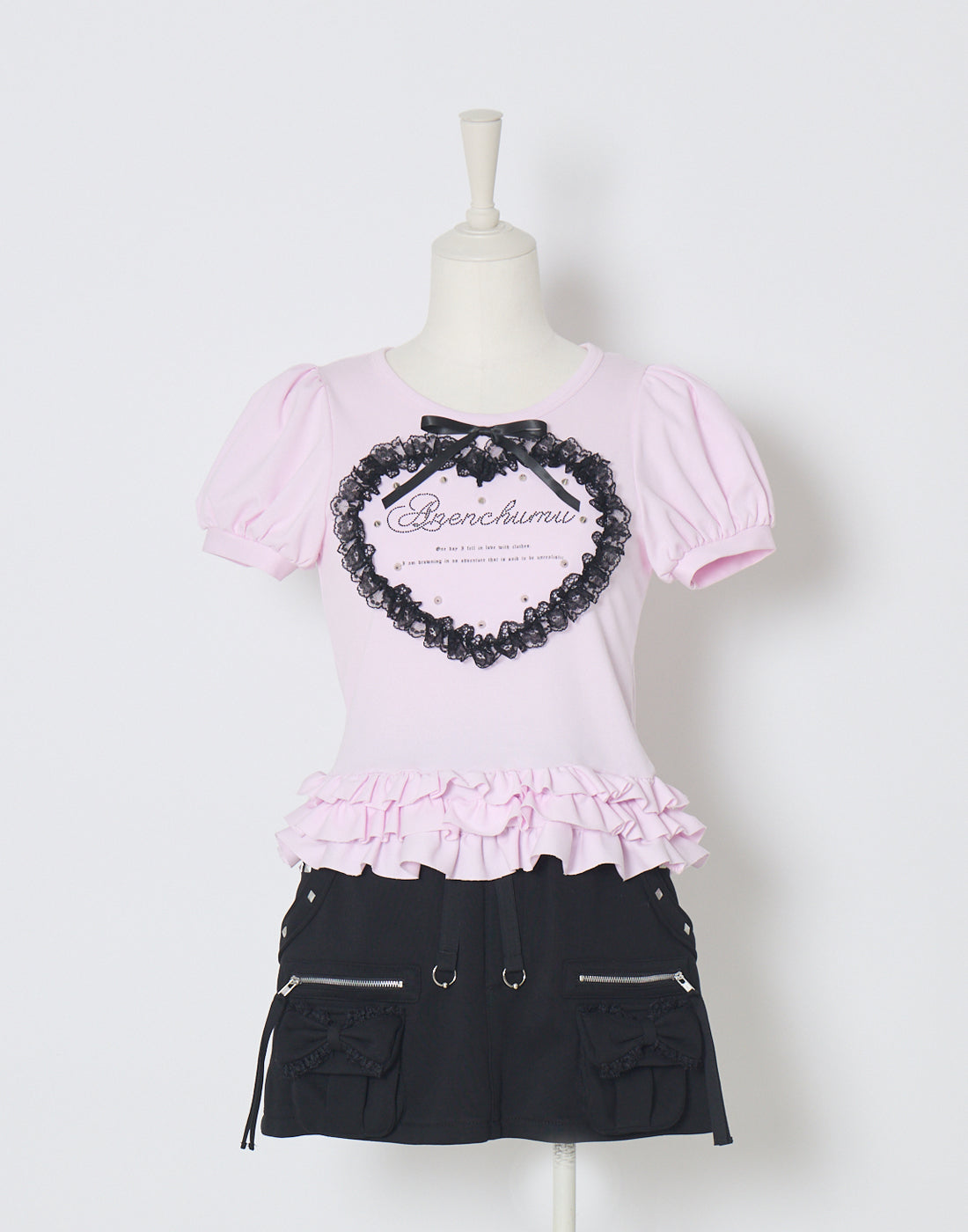 スカート Ribbon pocket studded sweat skirt Ribbon pocket studded sweat skirt – AVENCHUMU （アバンチュウム）