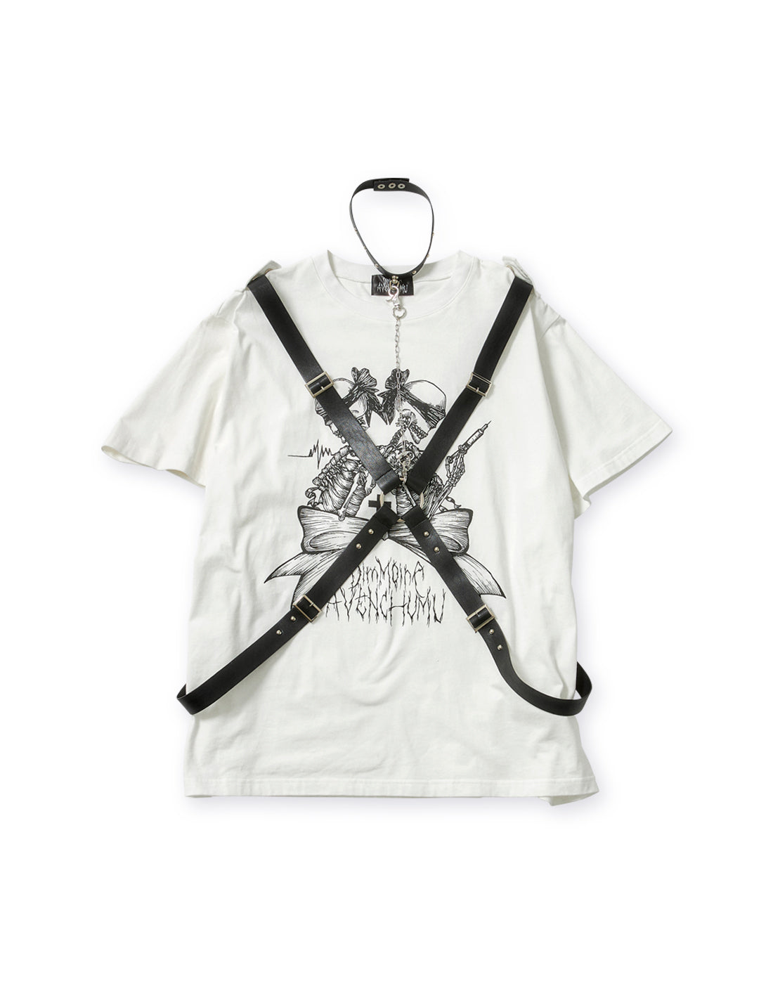 【8月発送】twin skull print harness T-shirt