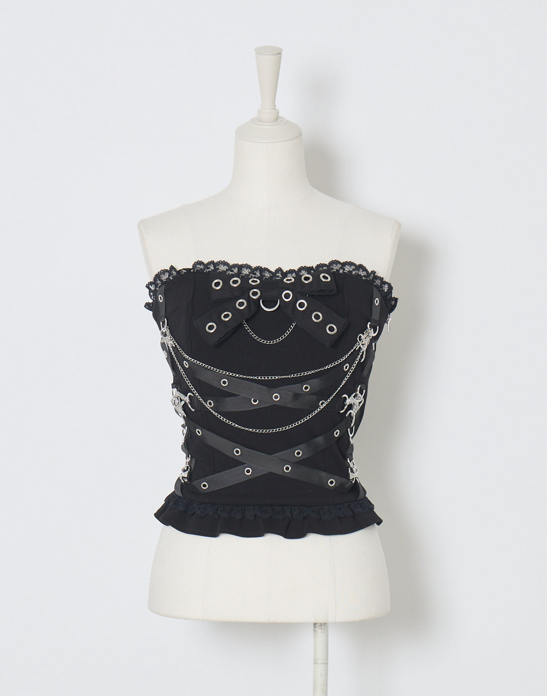 【AVENCHUMU】 Front ribbon chain one piece One piece – AVENCHUMU （アバンチュウム）