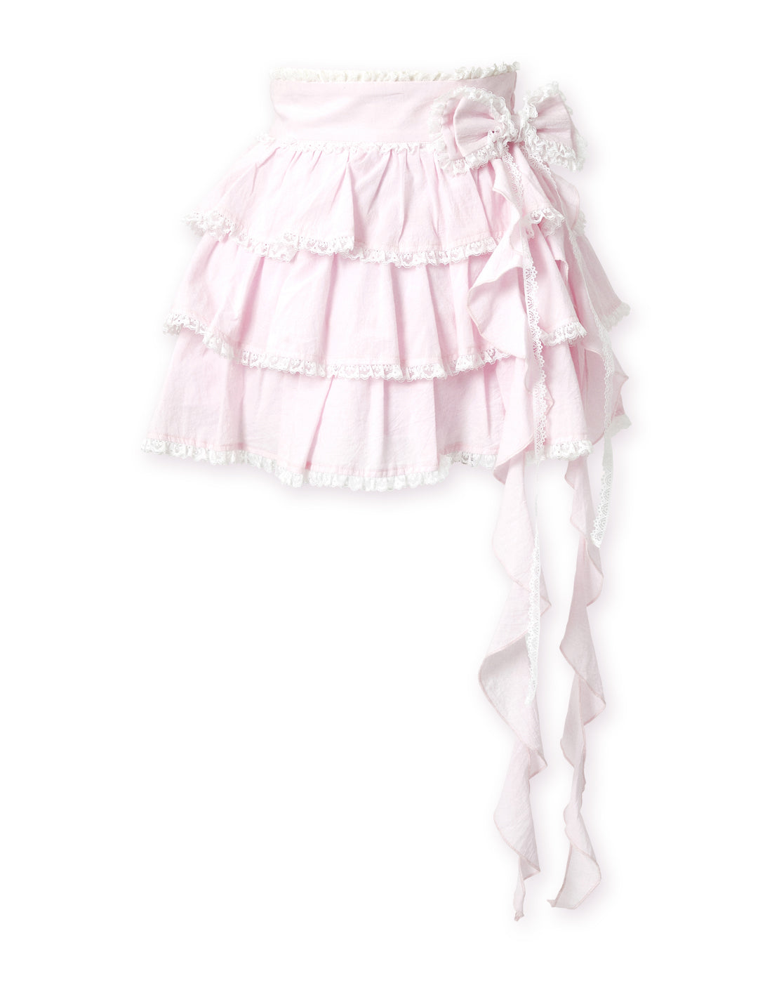 スカート AVENCHUMU Lace spider frill&ribbon skirt avenchumu Lace spider frill ribbon skirt