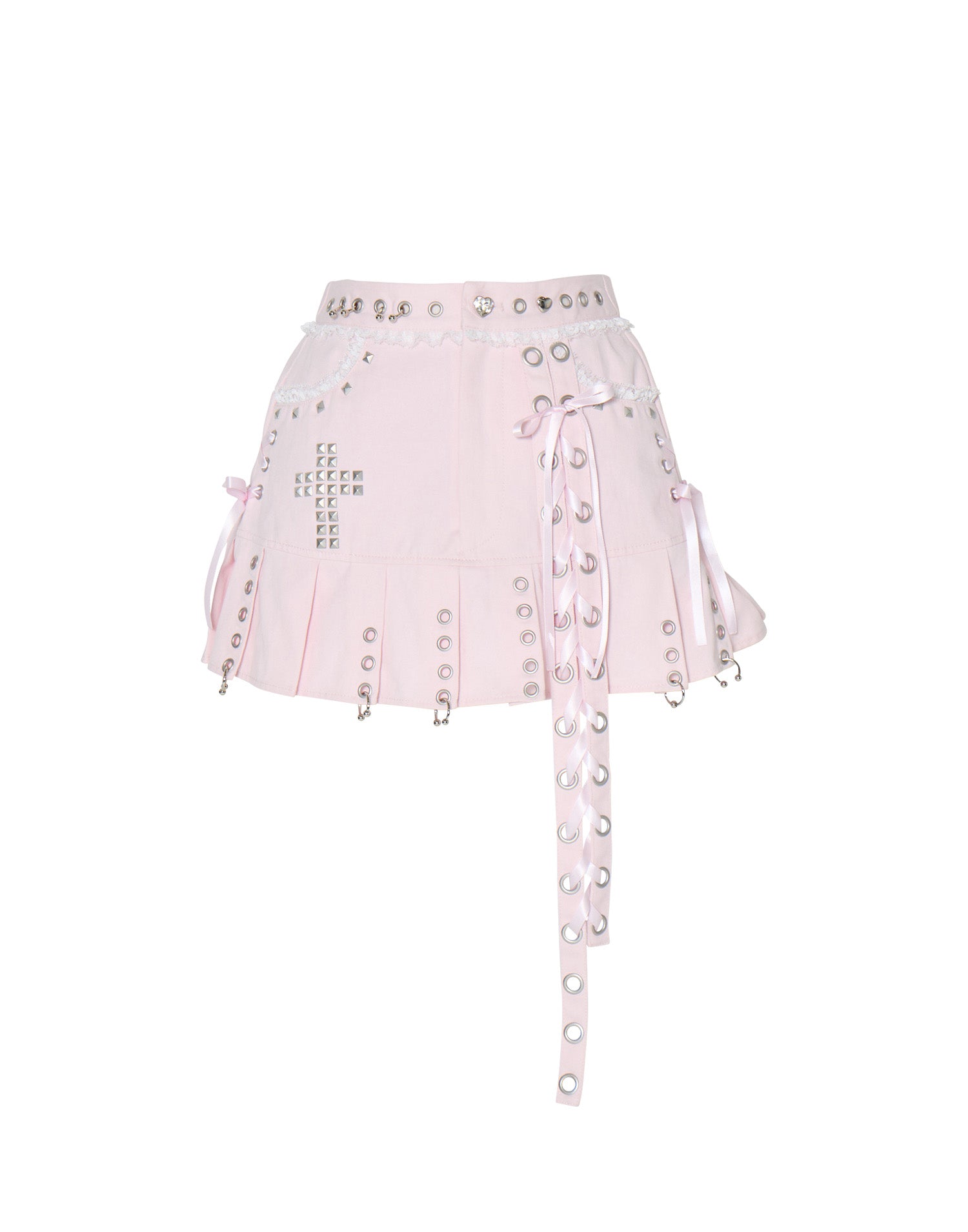 side lace up pierce pleated skirt – AVENCHUMU （アバンチュウム）