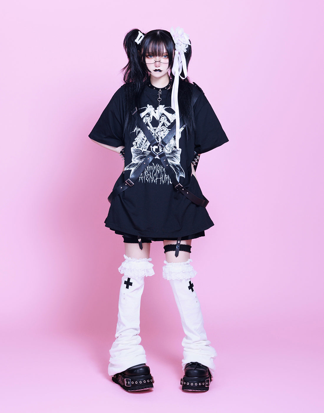 lace ruffle studs leg warmer – AVENCHUMU （アバンチュウム）